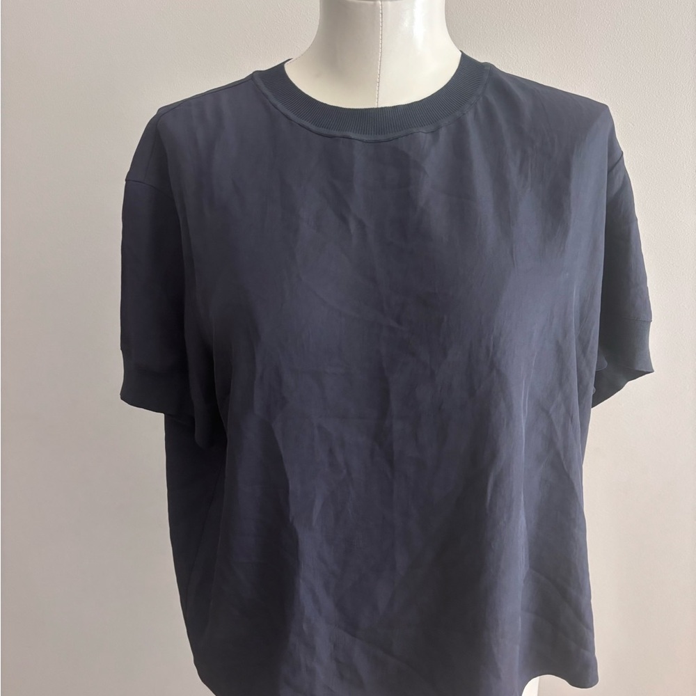 Vince Boxy Dark Blue Short Sleeve Tee